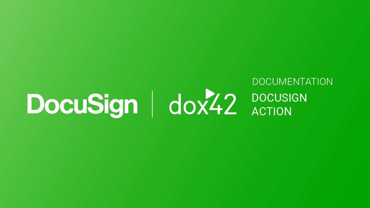 dox42 DocuSign Action Dokumentation