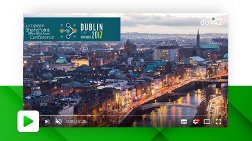 Greetings from dox42 at the European SharePoint Conferene in Dublin 