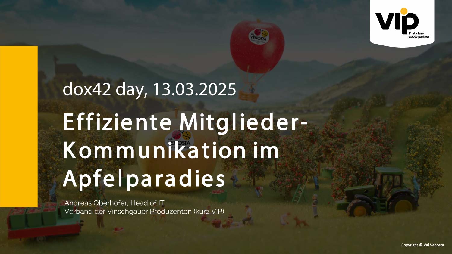 (In German) Effiziente Mitglieder Kommunikation im Apfelparadies - VIP Referenz