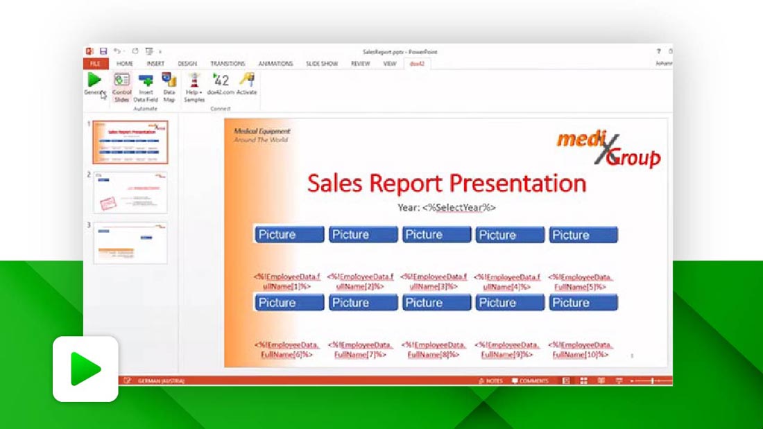 dox42 Version 3.5 - Generate PowerPoint Slides automatically 