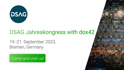 DSAG Jahreskongress mit dox42 | 19.09.2023 - 21.09.2023