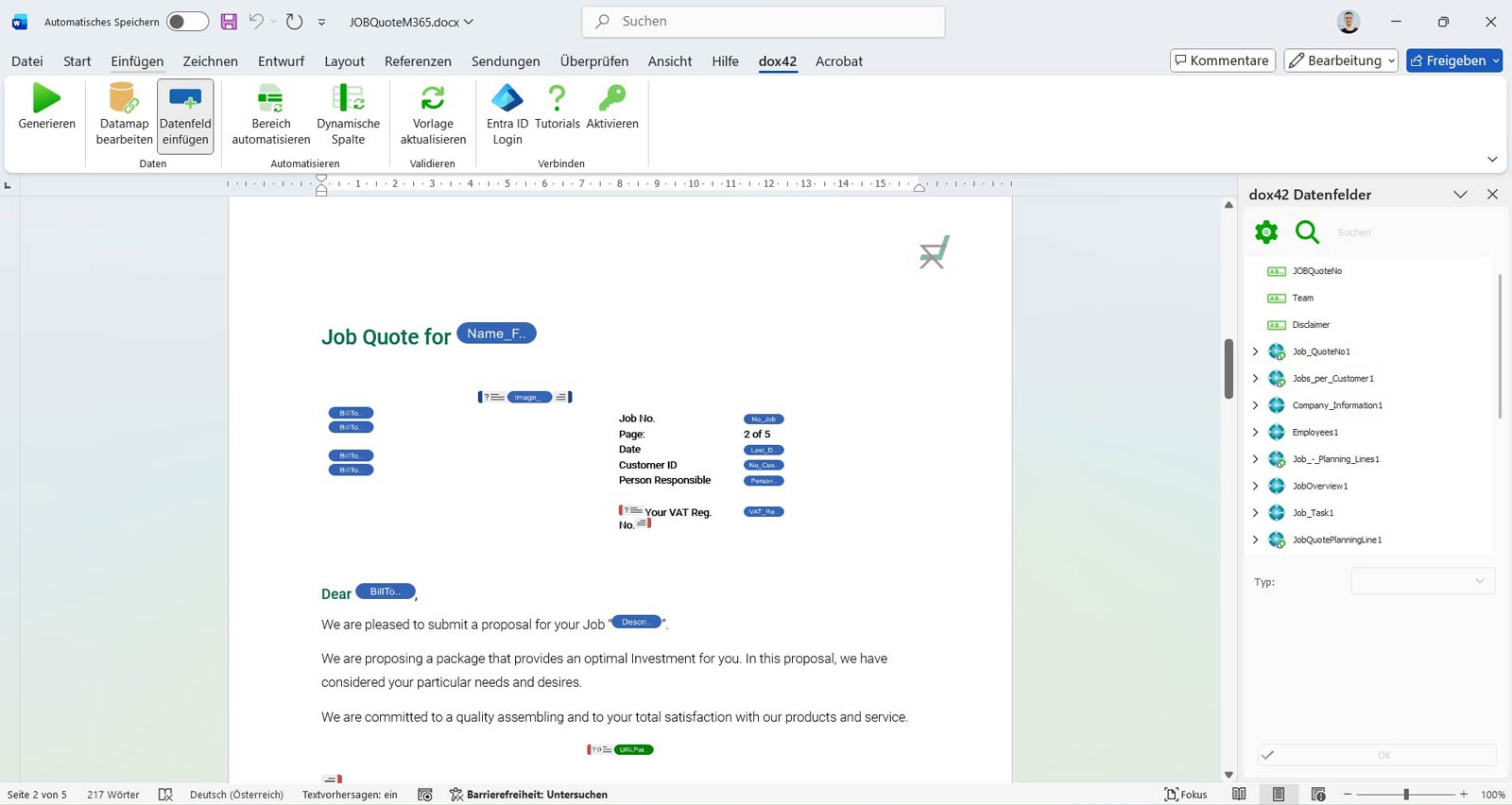 Vorlagen Design in Microsoft Office