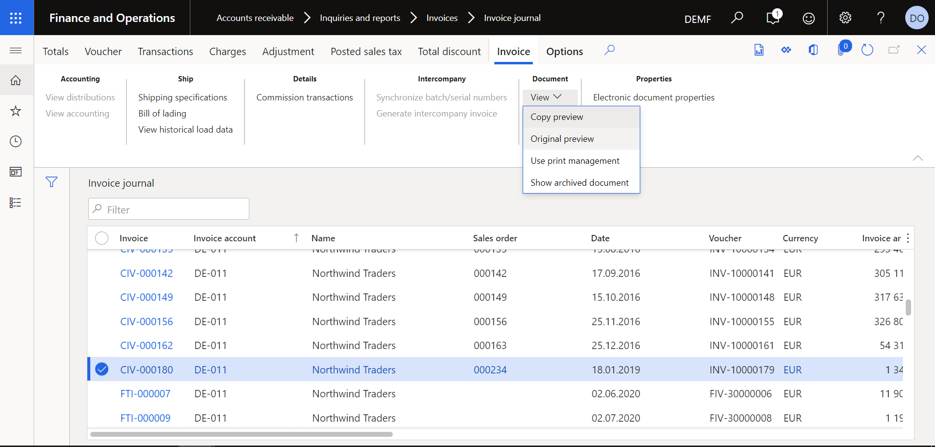 dox42 document automation in Dynamics 365 for Finance and Operations