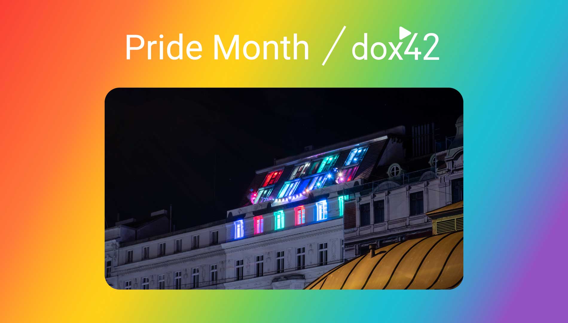 dox42 lässt sein Büro in den Farben des Regenbogens erstrahlen