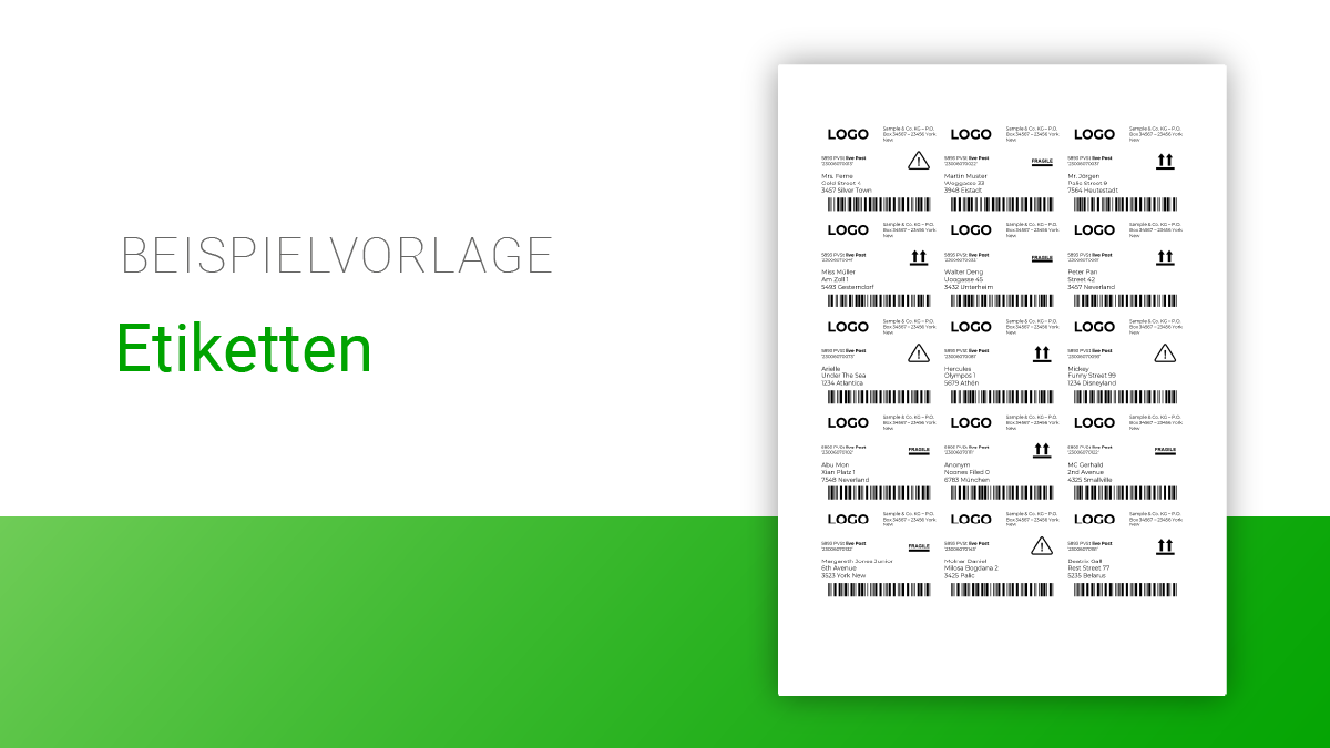 Etiketten  |  Level: Fortgeschritten