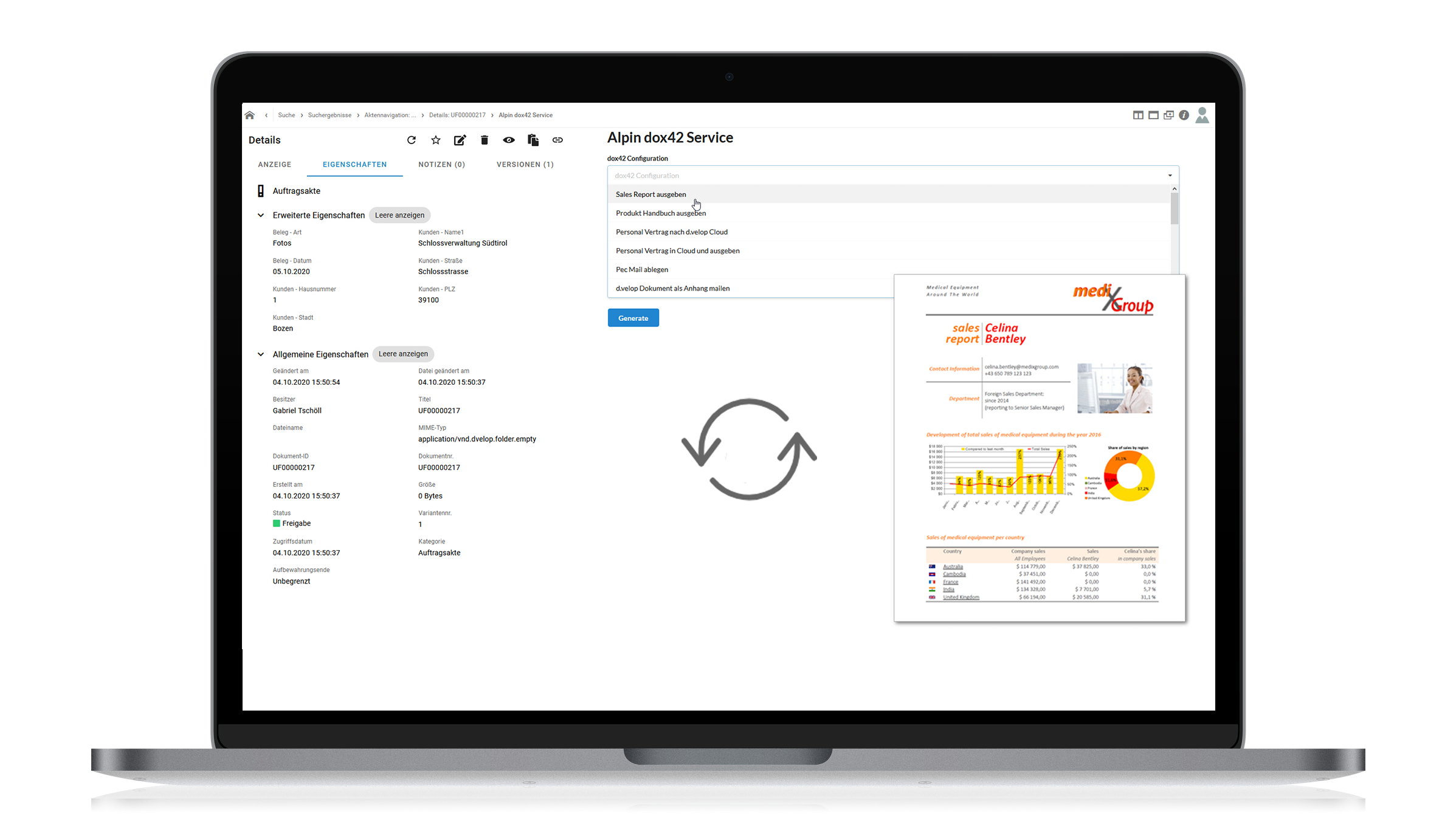 Use various output options for your document automation