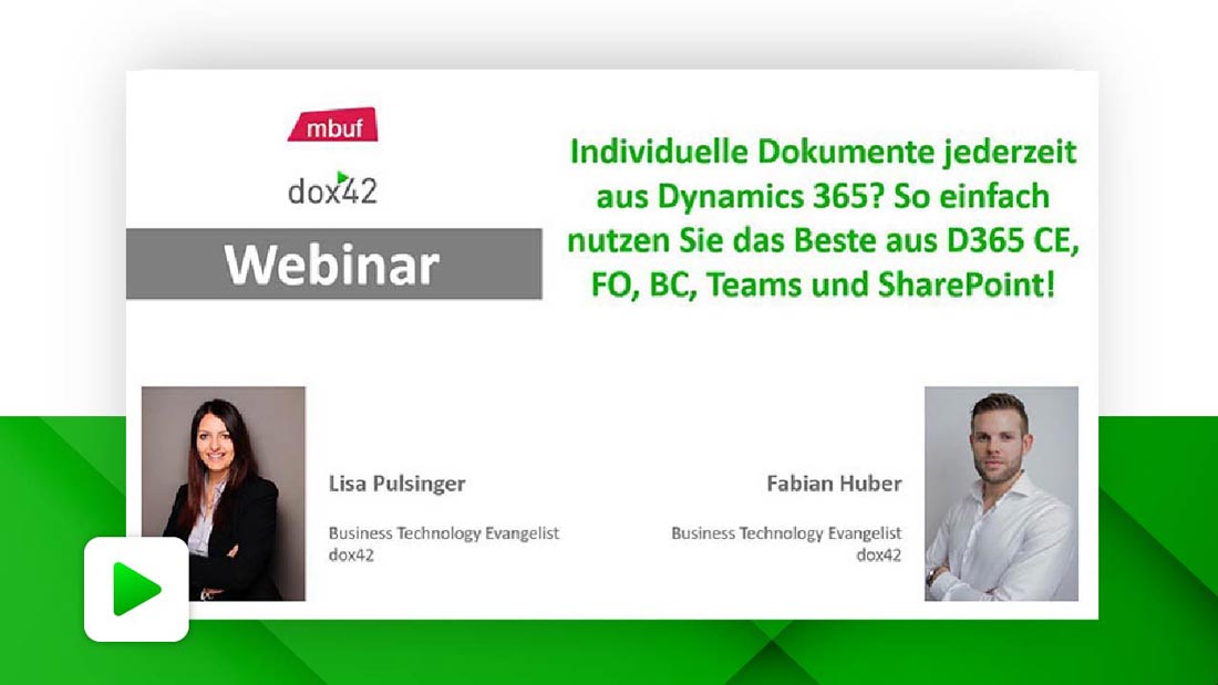 Individuelle Dokumente aus Dynamics 365? Das Beste aus D365 CE/FO/BC, MS Teams, SharePoint