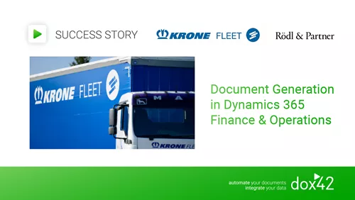 dox42 Success Story at Krone Fleet with Rödl Dynamics