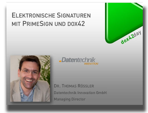 (In German) Elektronische Signaturen mit PrimeSign und dox42