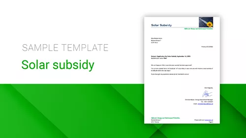 Solar subsidy  |  Level: Advanced Solar subsidy  |  Level: Advanced