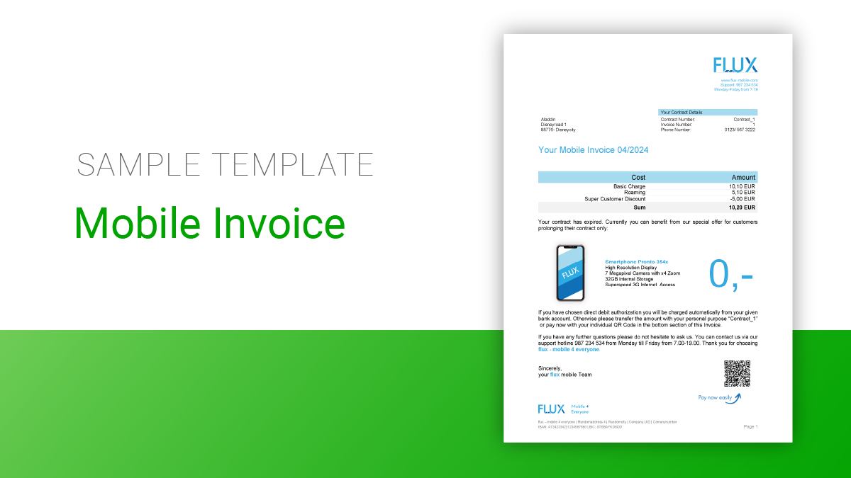 Mobile Invoice  |  Level: Advanced