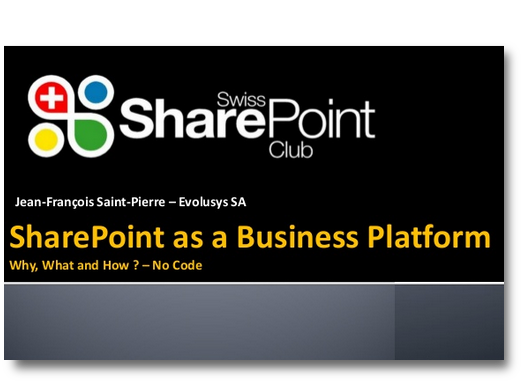 SharePoint as a Business Platform Why, What and How? – No Code